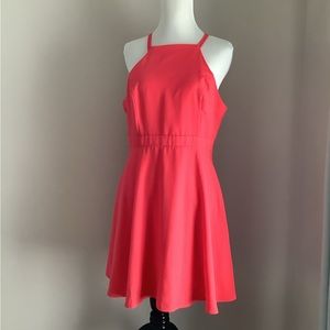 Coral Sleeveless Dress, Large